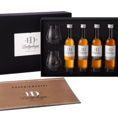 Bas Armagnac COFFRET EXPERIENCE(S) 2 verres + 1 livret + 5 x 10 cl VSOP / RESERVE / XO / HERITAGE / PRESTIGE / Dartigalongue / 50cl / 42%