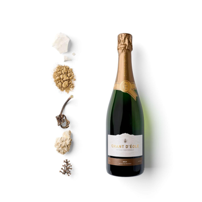 Belgique Chant d'Eole Brut Blanc de Blancs N.M. (Méthode Traditionnelle) AOP Vin mousseux de qualité de Wallonie (100% chardonnay)