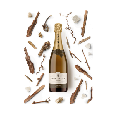 Belgique Chant d'Eole Extra Brut " Vinifié Sous Bois " N.M. (Méthode Traditionnelle) AOP Vin mousseux de qualité de Wallonie (100% chardonnay)