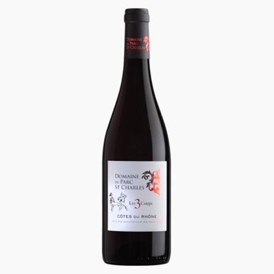 Côtes du Rhône Rouge 2025 " Les 3 Coups " Domaine du Parc Saint Charles