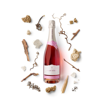 Belgique Chant d'Eole Brut Rosé N.M. (Méthode Traditionnelle) AOP Vin mousseux de qualité de Wallonie (90% chardonnay, 10% pinot noir)